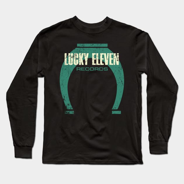 Lucky Eleven Records Long Sleeve T-Shirt by MindsparkCreative